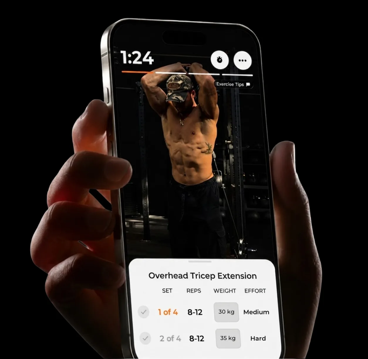 Tracking a workout in the DUAL app